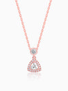 Rose Gold Tirangular Halo Necklace