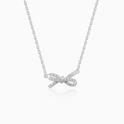 Silver Twisted Ribbon Necklace