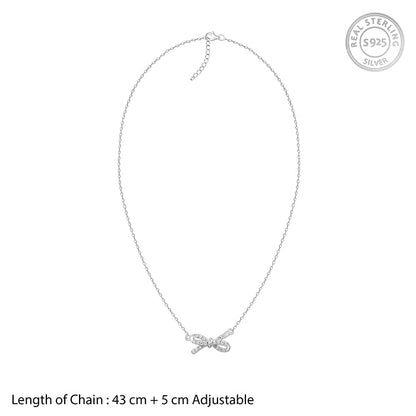 Silver Twisted Ribbon Necklace