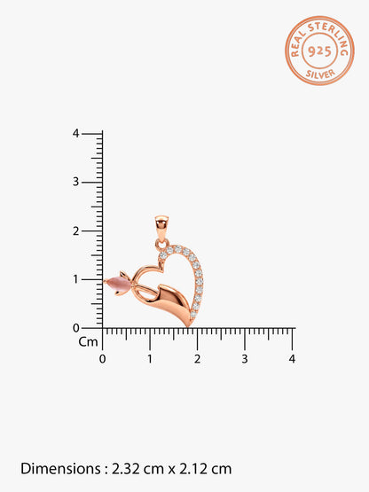 Rose Gold Forevermore Pendant With Link Chain
