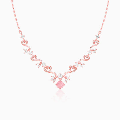 Rose Gold Intricate Love Necklace