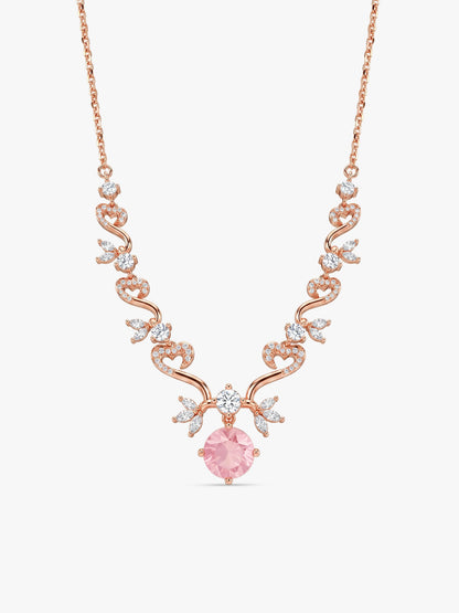 Rose Gold Intricate Love Necklace