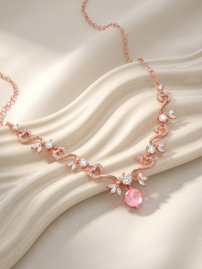 Rose Gold Intricate Love Necklace