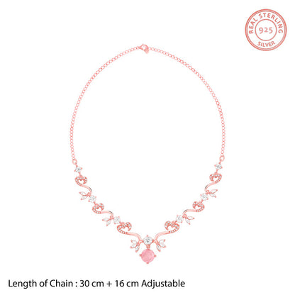 Rose Gold Intricate Love Necklace