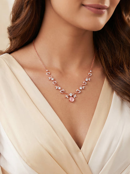Rose Gold Intricate Love Necklace