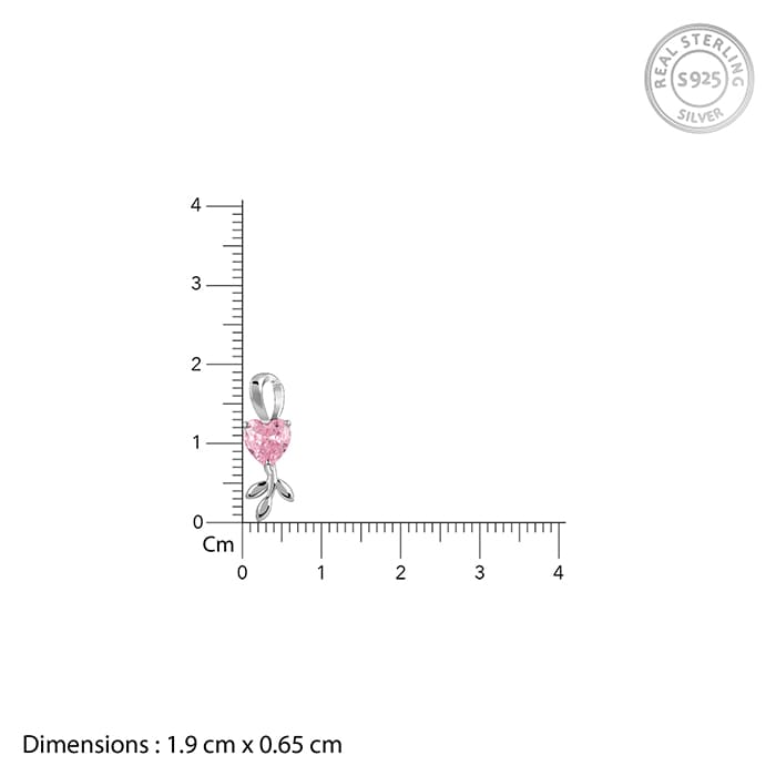 Silver Hearts in Bloom Pendant With Link Chain - view 5