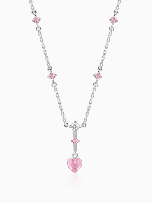 Silver Make Me Blush Necklace