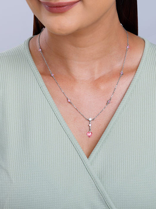 Silver Make Me Blush Necklace