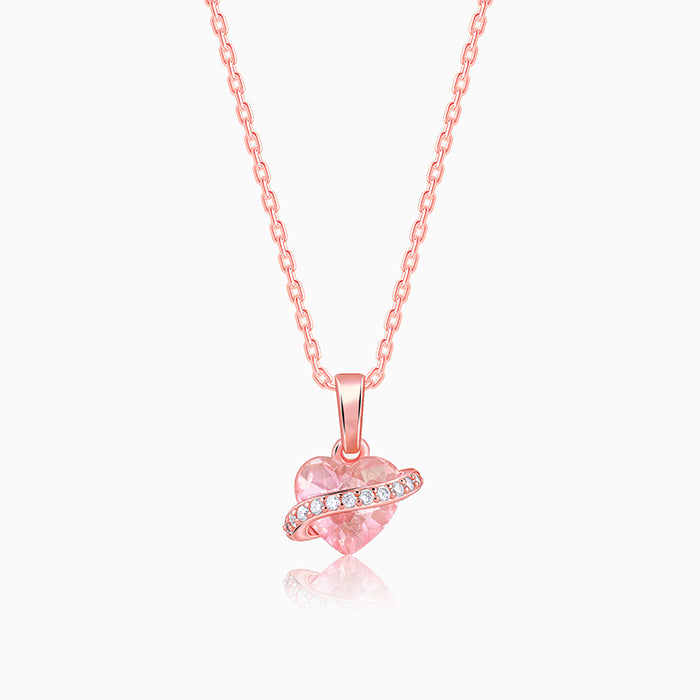 Rose Gold Heartlet Glow Pendant With Link Chain - Image 1