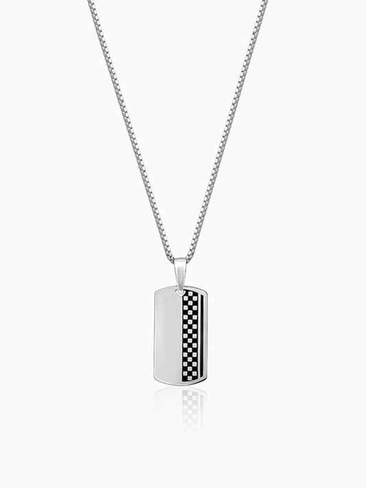 Oxidised Silver Admiring Pendant With Box chain