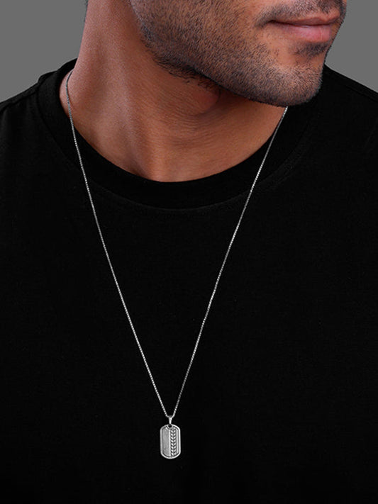 Oxidised Silver Everlasting Pendant With Box Chain