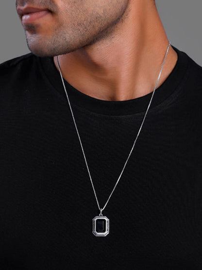 Black Rhodium Dark Phoenix Pendant With Box Chain For Him