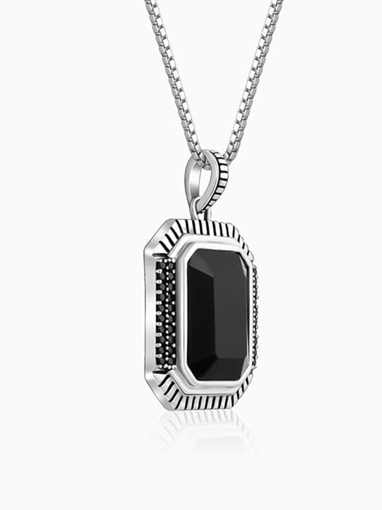 Black Rhodium Dark Phoenix Pendant With Box Chain For Him