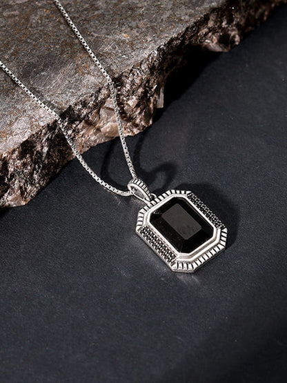 Black Rhodium Dark Phoenix Pendant With Box Chain For Him