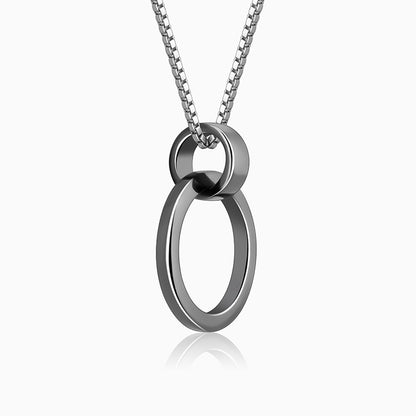 Black Rhodium Shadow Striker Pendant With Box Chain For Him