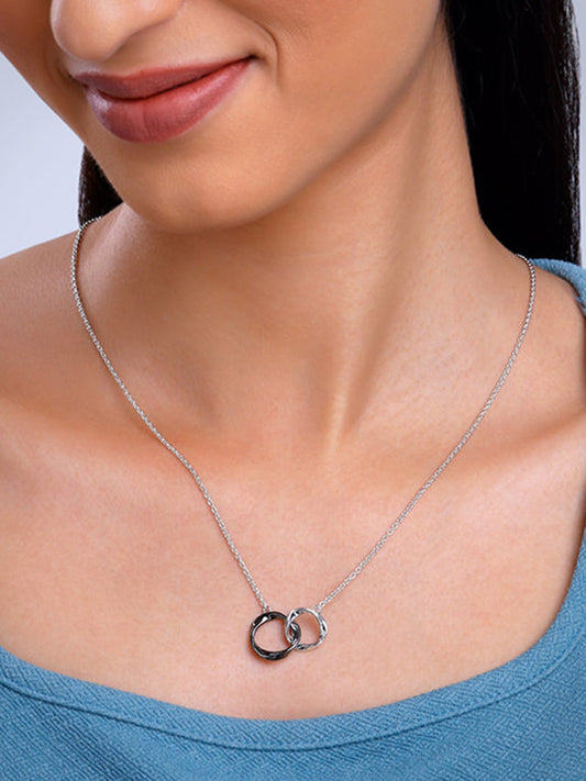 Silver Eternal Knot Pendant With Link Chain