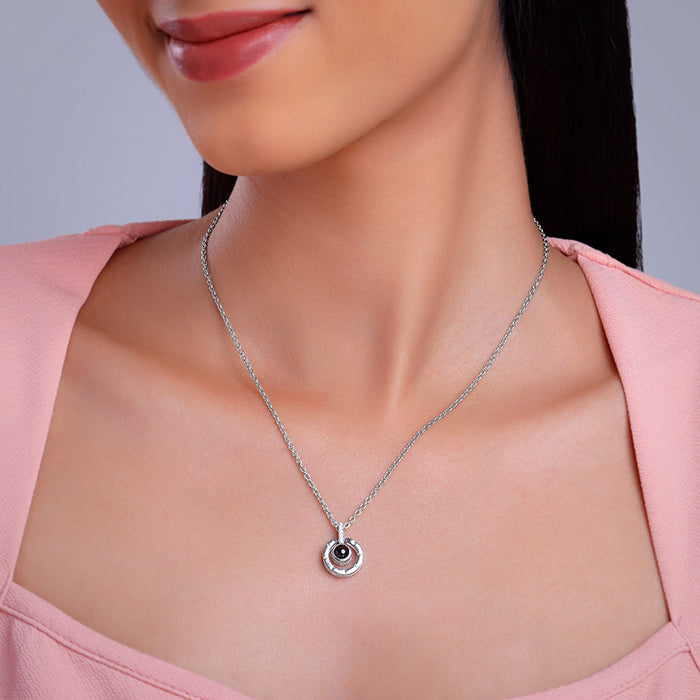 Silver A 100 I Love You Pendant With Link Chain – GIVA
