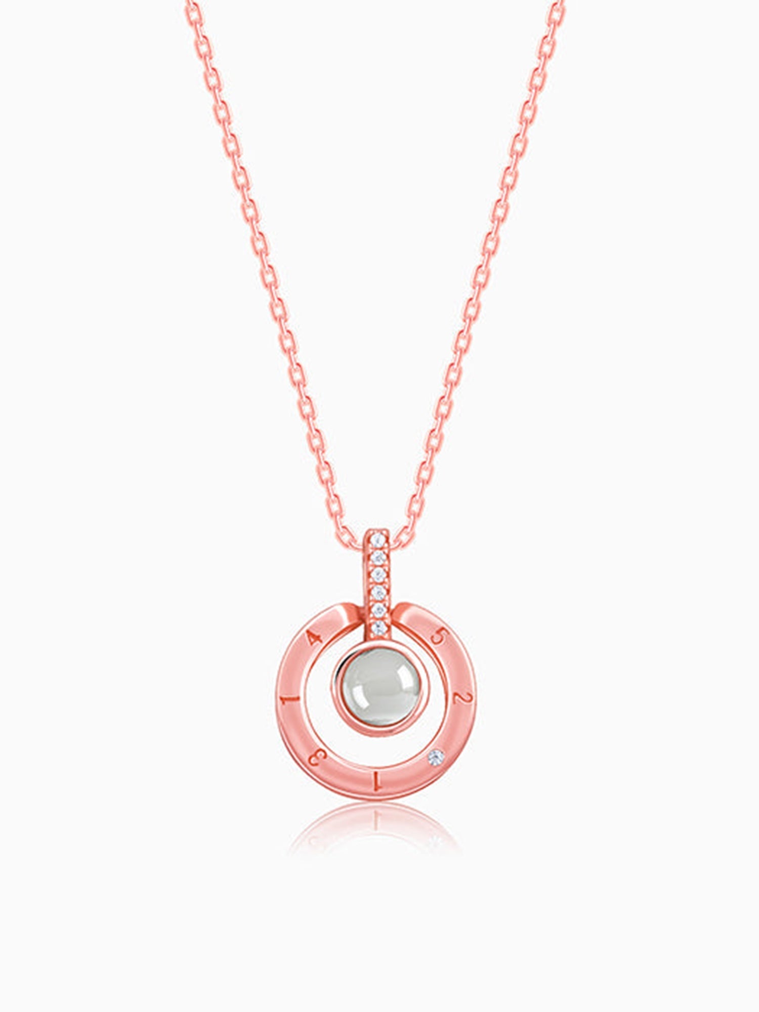 Rose Gold A 100 I Love You Pendant With Link Chain