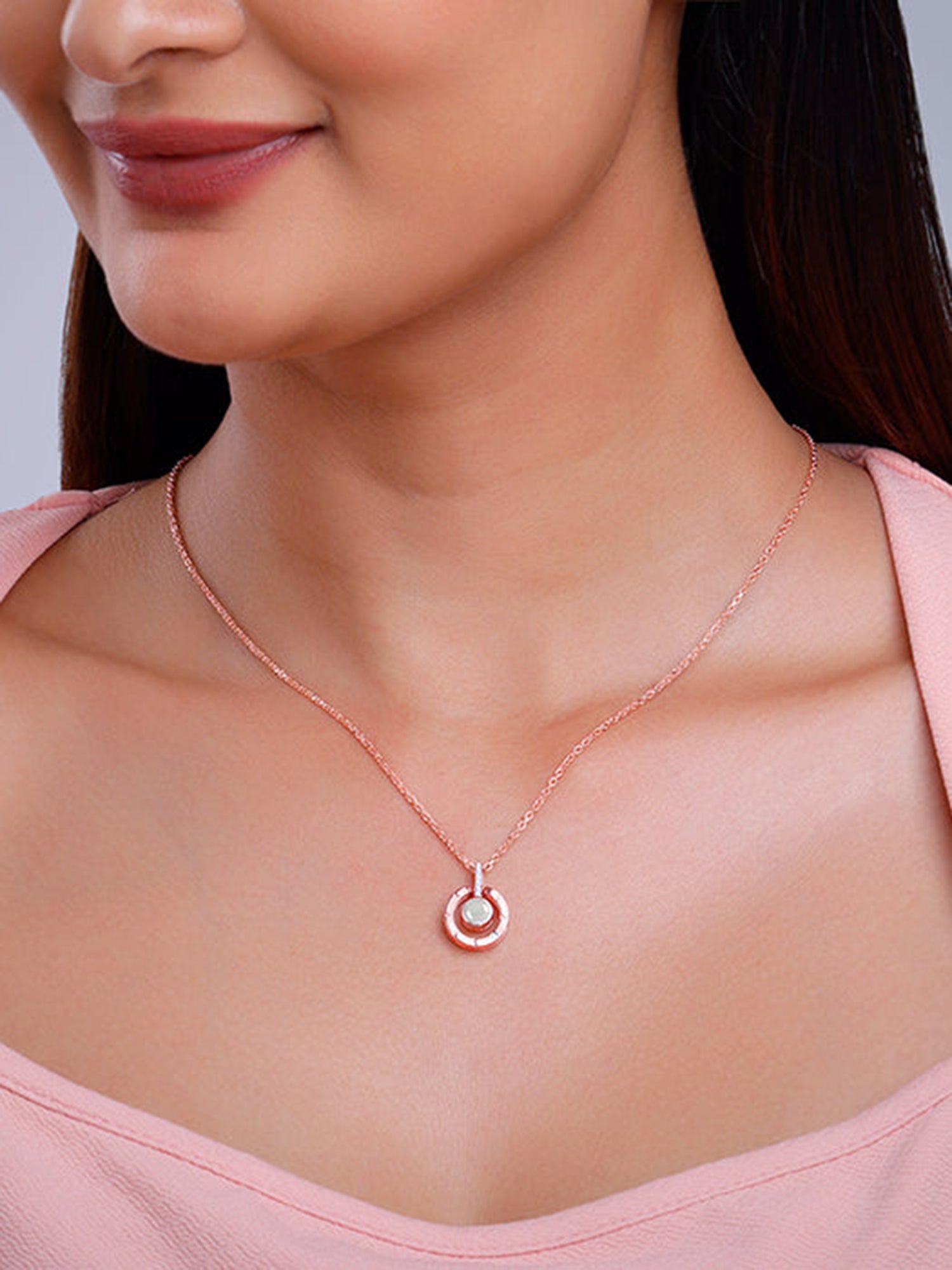 Rose Gold A 100 I Love You Pendant With Link Chain