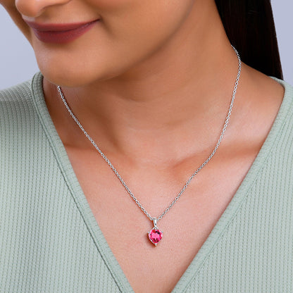 Silver Love Me Pendant With Link Chain