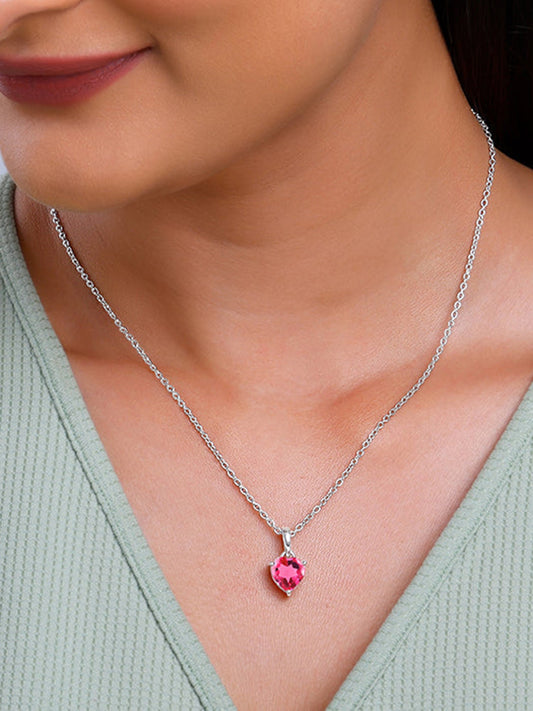Silver Love Me Pendant With Link Chain