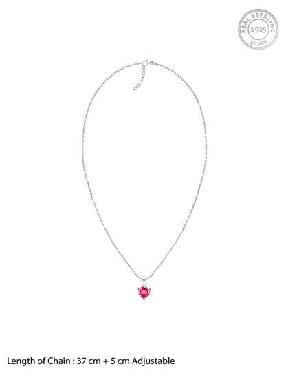 Silver Love Me Pendant With Link Chain