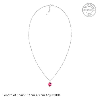 Silver Love Me Pendant With Link Chain