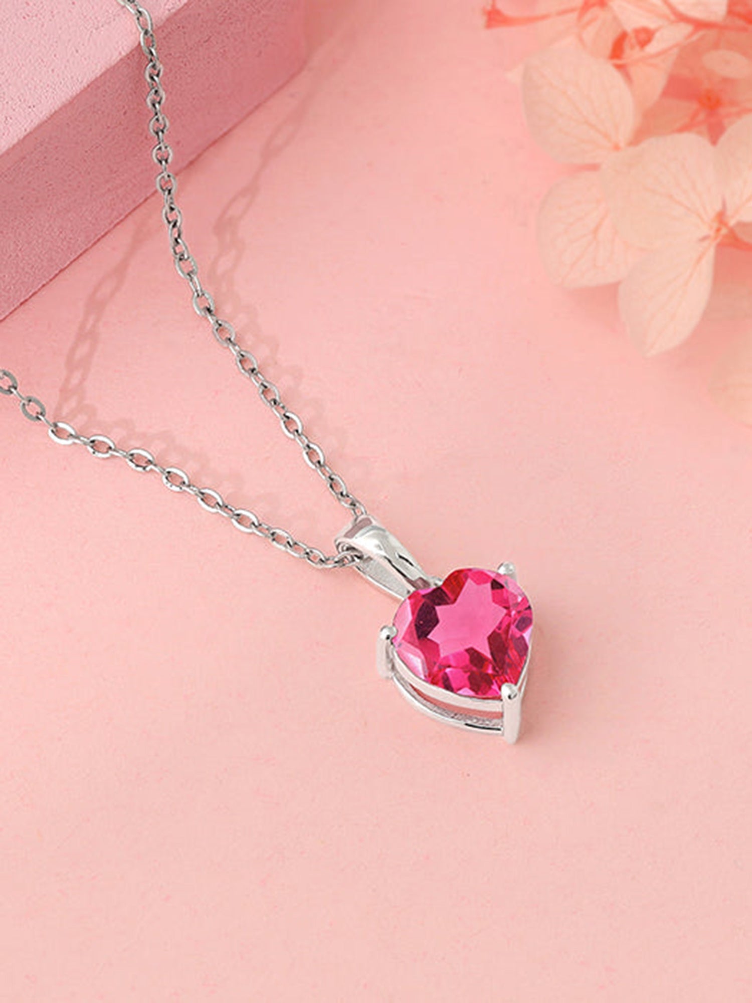 Silver Love Me Pendant With Link Chain