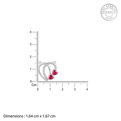 Silver Twin Hearts Necklace