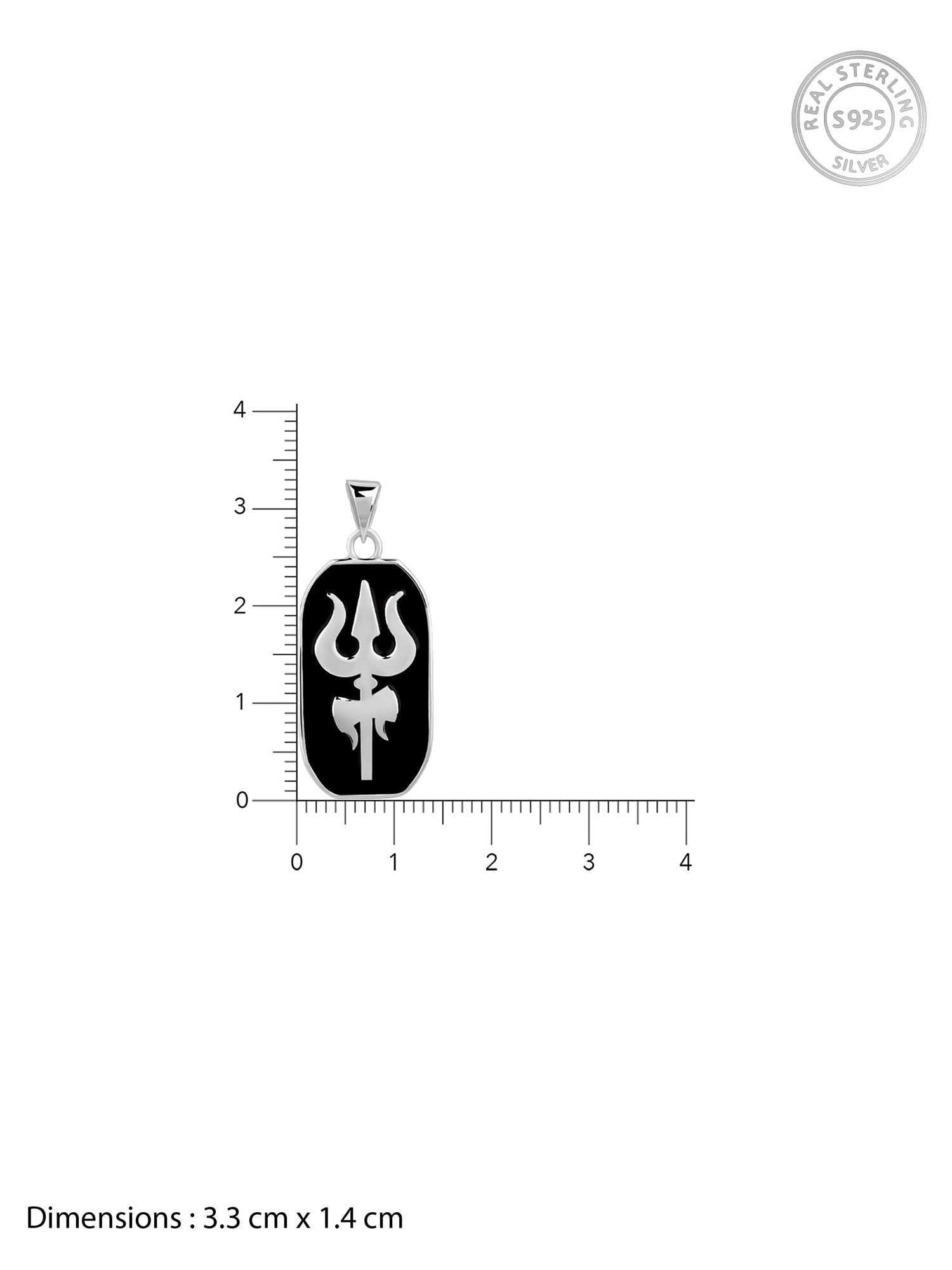 Silver Trishul Pendant With Box Chain For Him