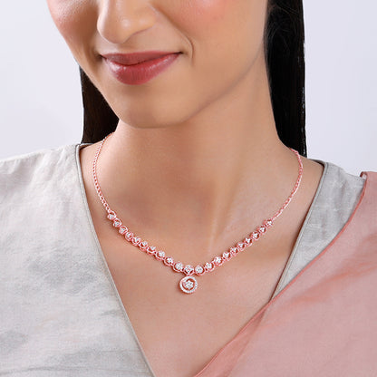 Rose Gold Daisy Necklace