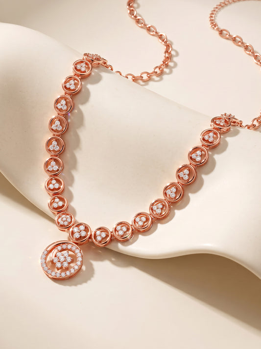 Rose Gold Daisy Necklace