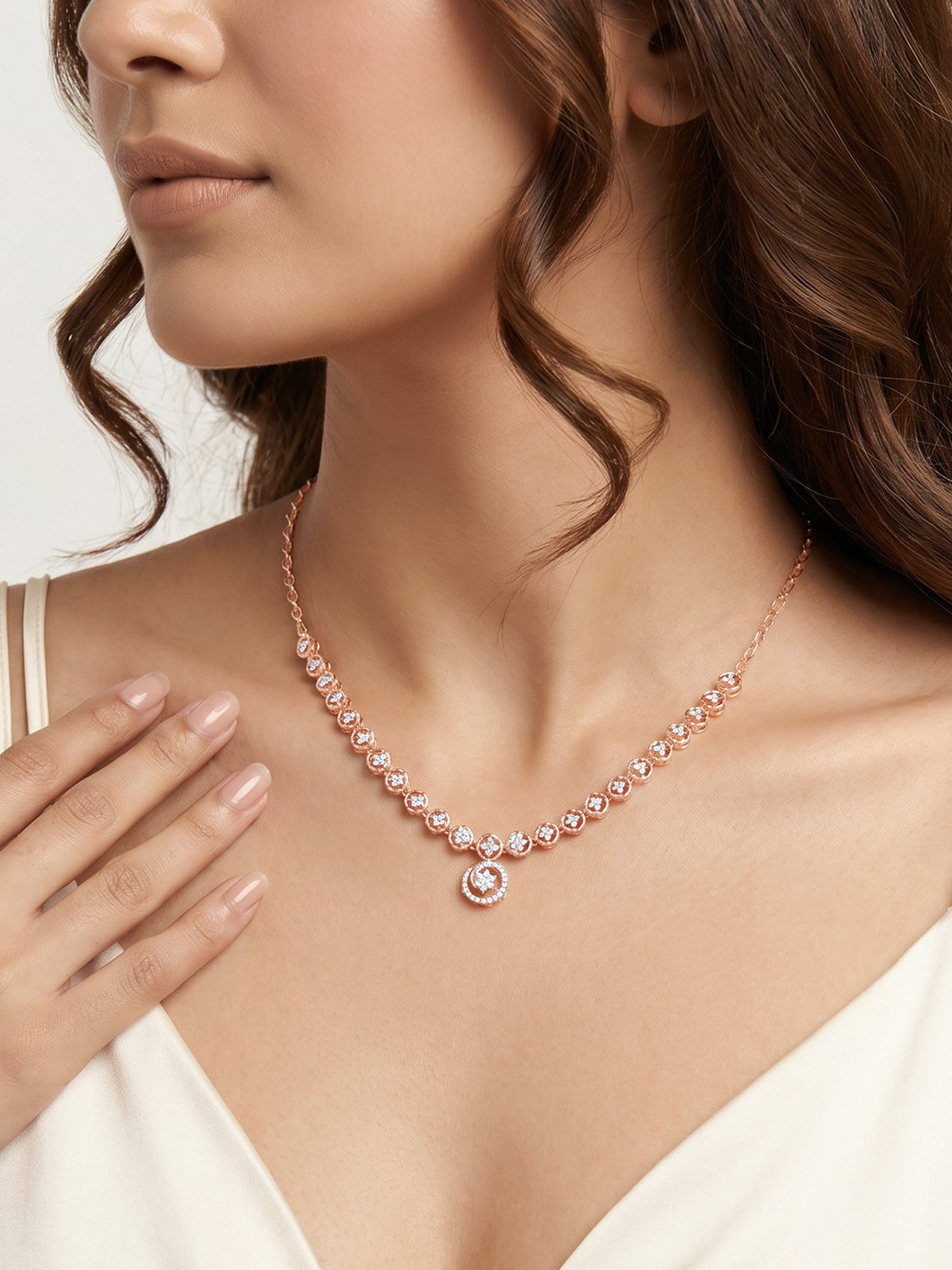 Rose Gold Daisy Necklace