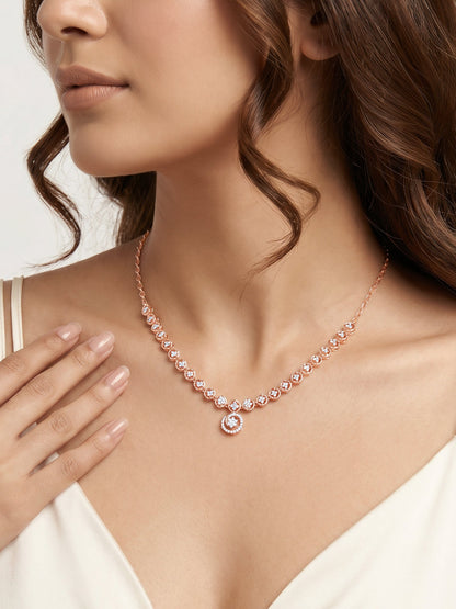 Rose Gold Daisy Necklace