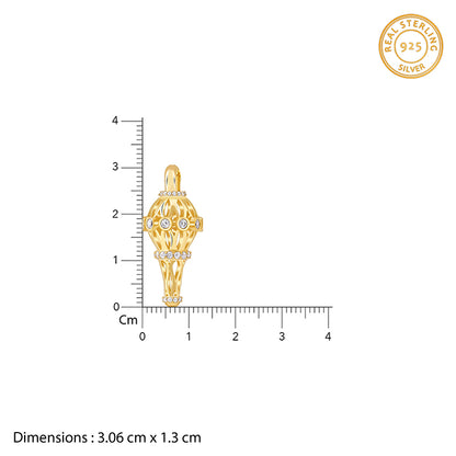 Golden Hanuman Gada Pendant With Box Chain For Him