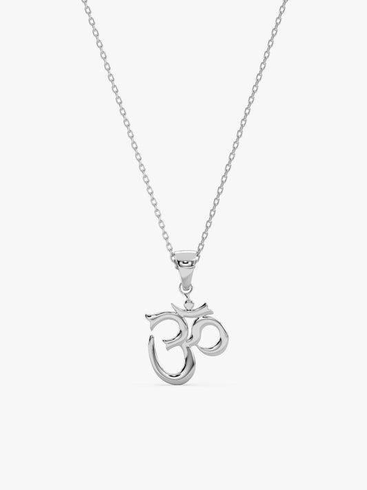Golden Classic Om Pendant With Box Chain For Him