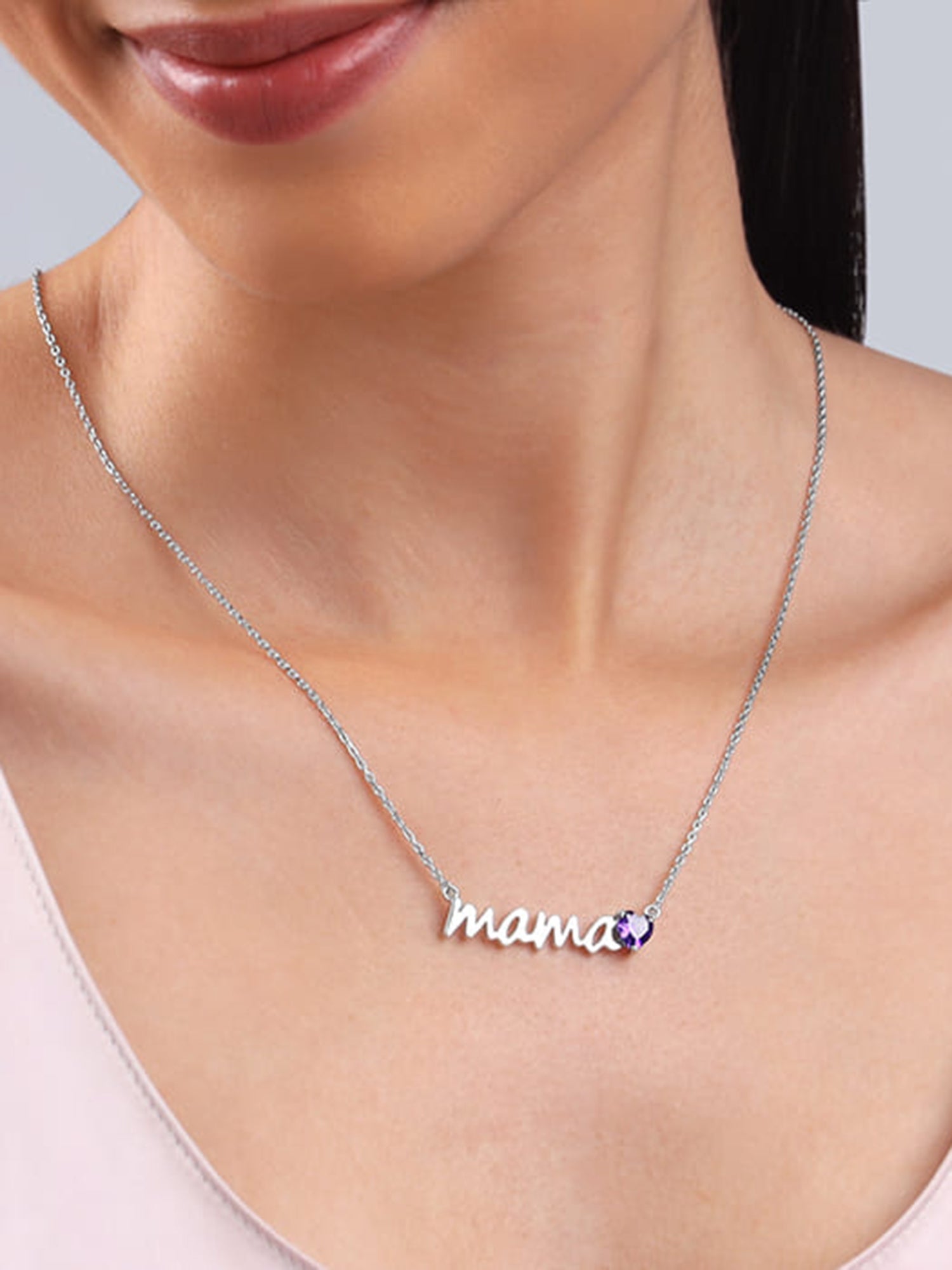 Silver Mama Love Necklace