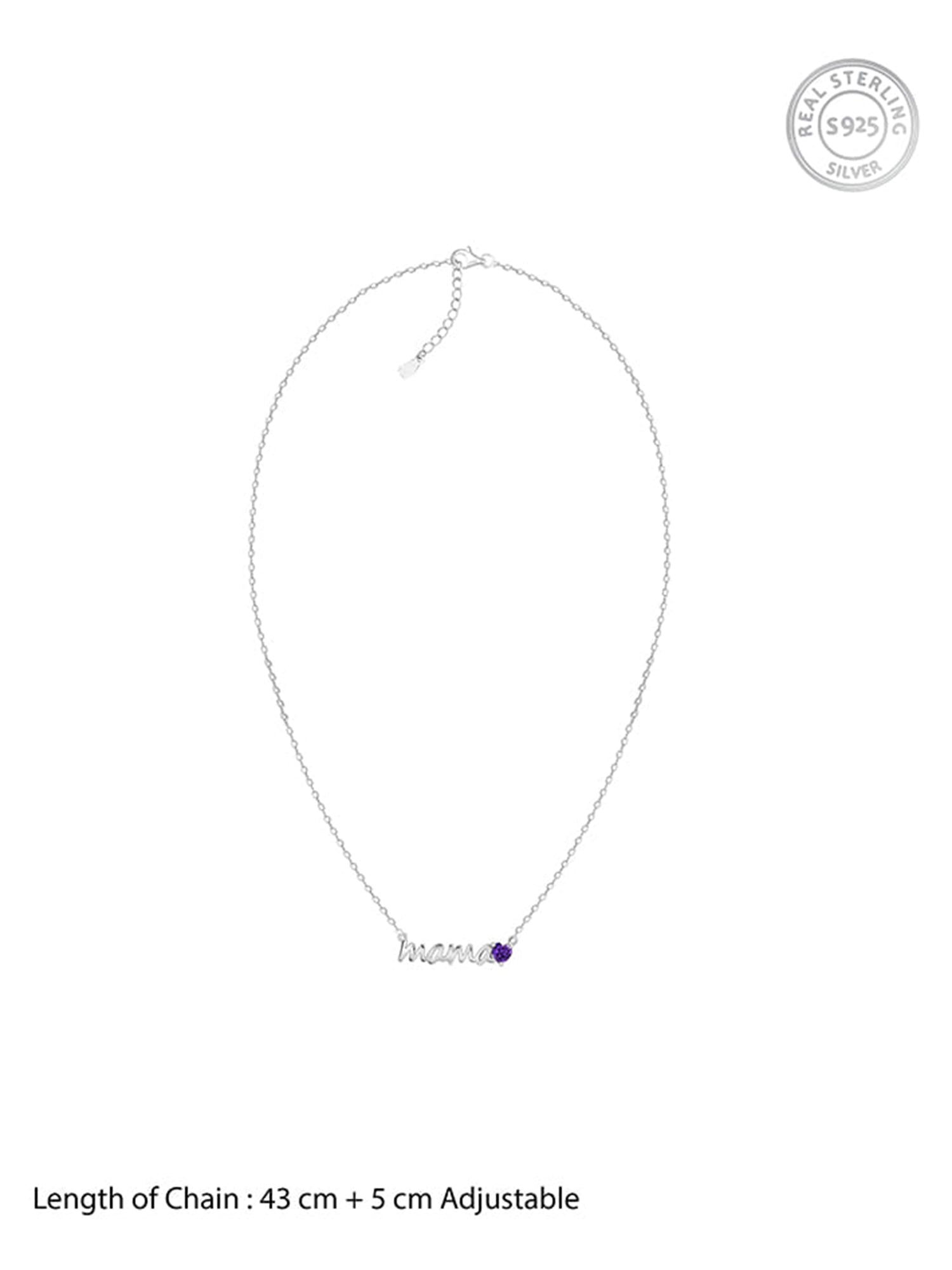 Silver Mama Love Necklace