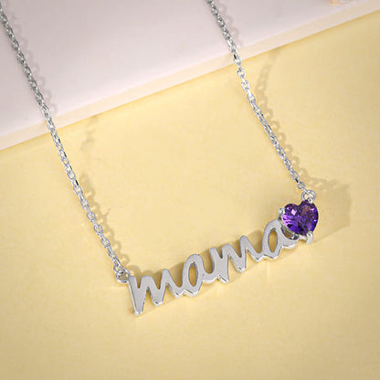 Silver Mama Love Necklace