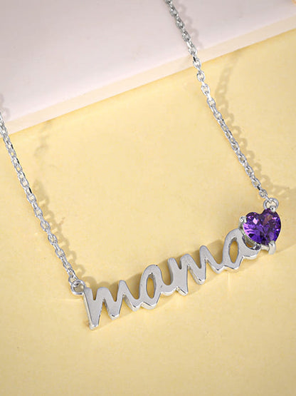 Silver Mama Love Necklace