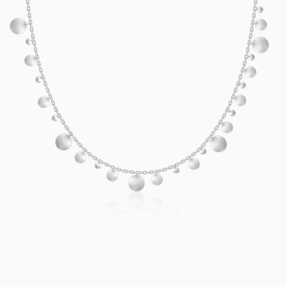 Silver Circular Charm Necklace