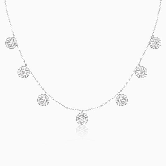 Silver Oval Charm Necklace