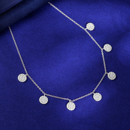 Silver Oval Charm Necklace