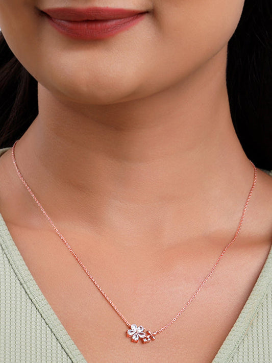 Kriti Sanon Rose Gold Flora Drape Necklace