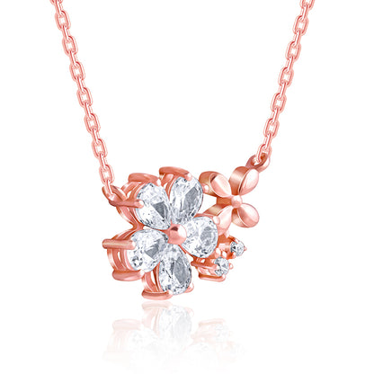 Rose Gold Flora Drape Necklace