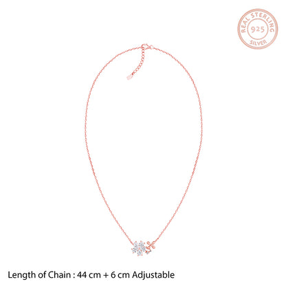 Rose Gold Flora Drape Necklace