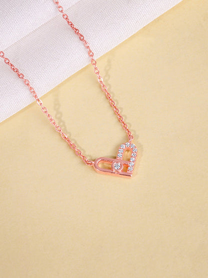 Rose Gold Heart Necklace