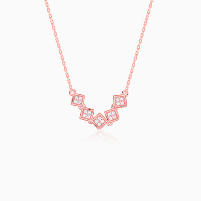 Rose Gold Classic Pendant With Link Chain