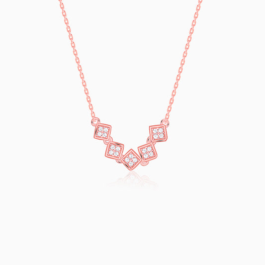Rose Gold Classic Pendant With Link Chain