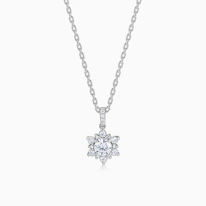 Silver Sunshine Pendant with Link Chain- silver pendant for women 